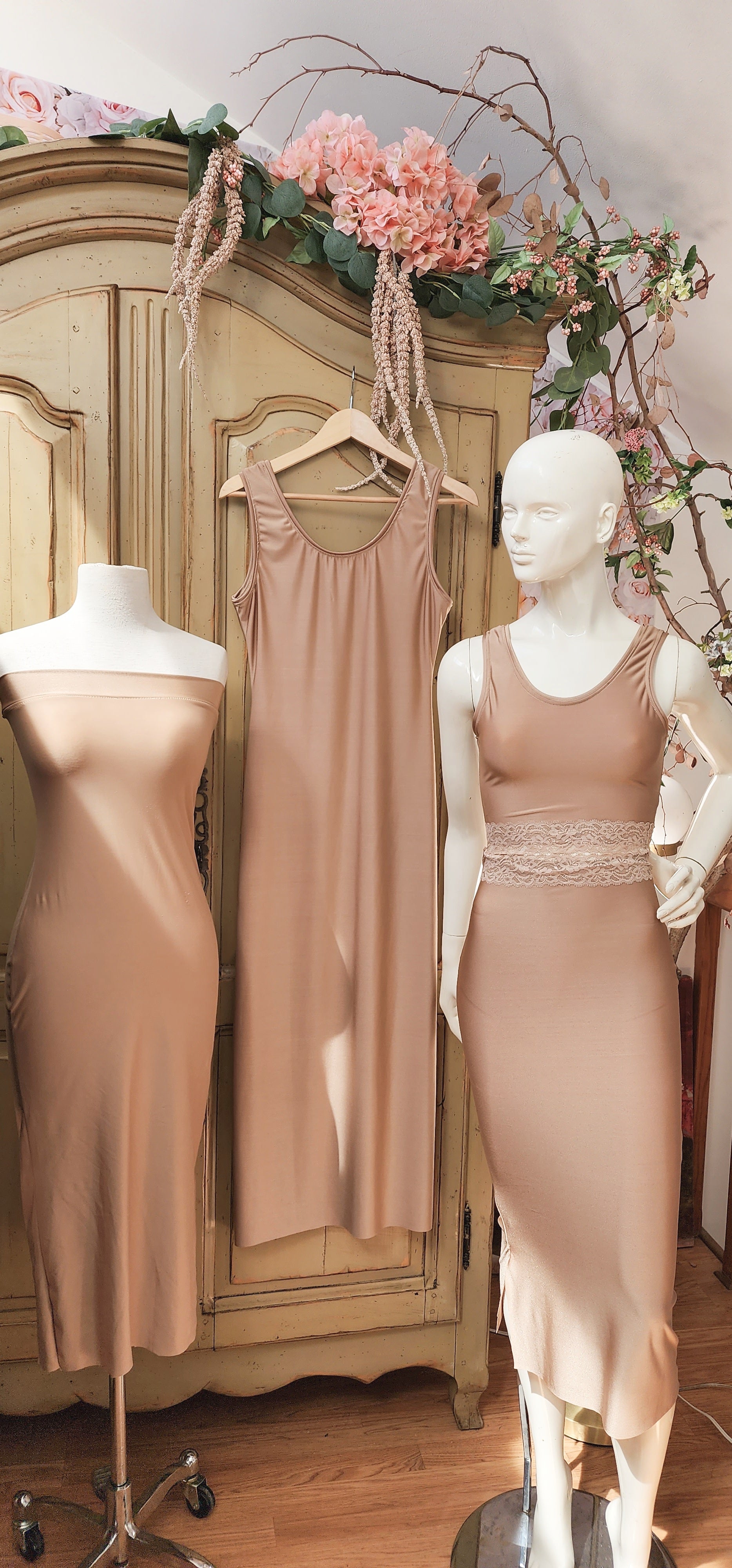THE LIBMERA STRAPLESS SLIP DRESS